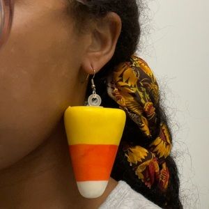 Large Candy Corn Earrings